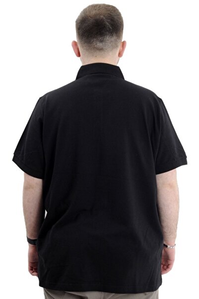 ModeXL Mode Xl Oversize Ανδρικό μπλουζάκι Polo γιακά Κεντημένο Classic Pique 20553 Μαύρο