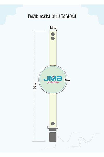 JMB Just My Baby Reversible Leather Pacifier Strap - Cherry