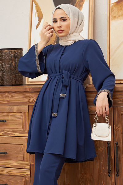 VAVİNOR Σετ τουνίκ Παντελόνι με Flared Leg - Indigo