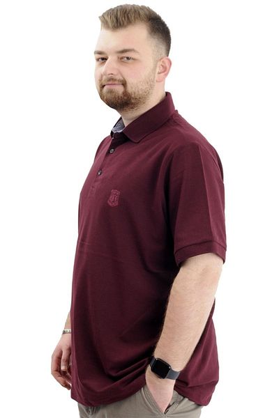 ModeXL Tricou supradimensionat pentru bărbați Mode Xl Guler Polo Brodat Classic Pique 20553 Prune