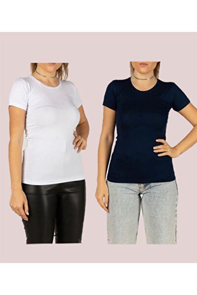 FATELLA Дамски боди от гъвкава ликра - къс ръкав, кръгло деколте, комплект от...