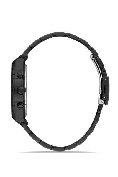 FERRO Men's Watch - Quartz Steel Black, 44 mm, Active Functions