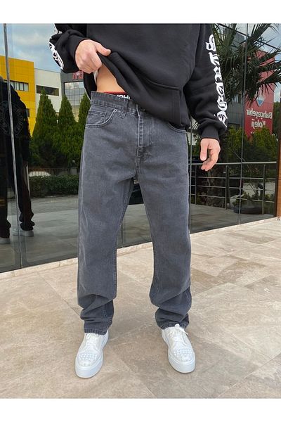 XPUPPETWEAR Smoked Straight Long Leg Baggy Jeans