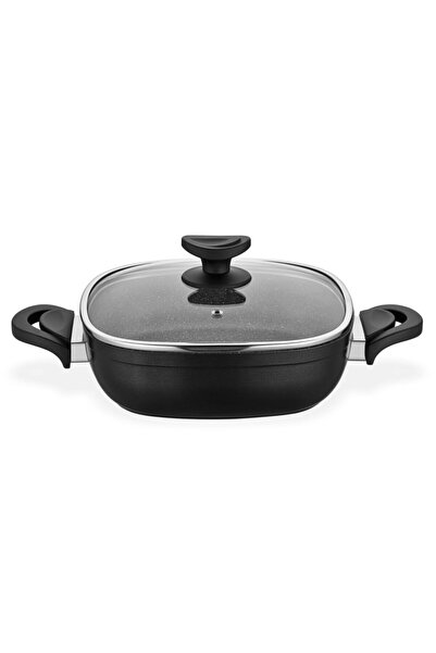 Schafer Gastronomie Granit Basık Tencre 28 Cm Siyah