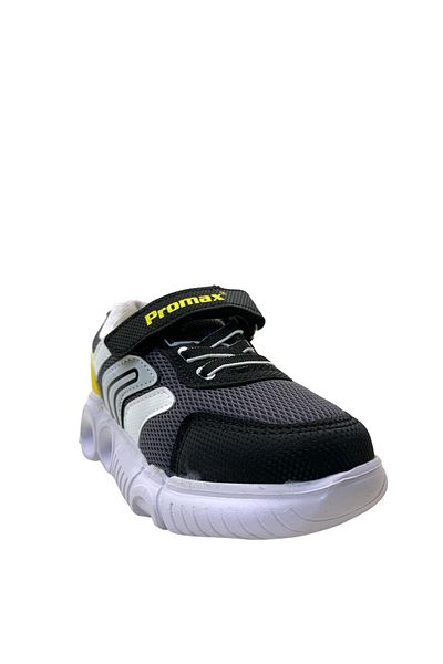 Promax 1836 OrthopedIc Boy LIghted Sneaker - Smoke/black/yellow