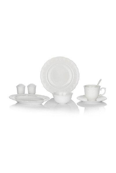 Schafer Blanco 32 Parça Beyaz Desenli Kahvaltı Takımı
