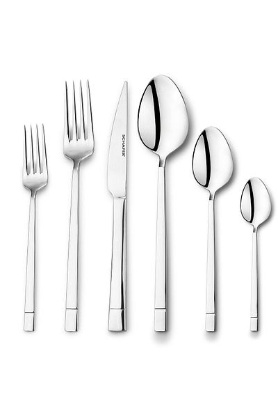 Schafer Sharp Fork Spoon Knife Set-72 Pieces - silver