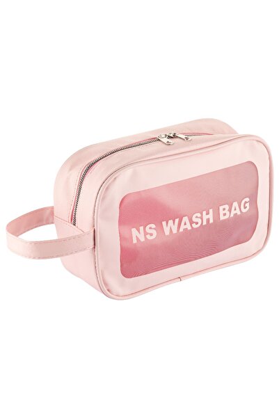 NS reliable Ns Şeffaf Makyaj Ve Kozmetik Çantası-taşınabilir Seyahat Banyo Saklama Çantası-m (ORTA BOY)
