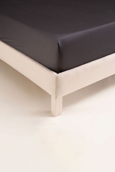 Penelope Anthracite Colored 100% Cotton Satin - Elastic Sheet Set 160*200 cm Lia Series