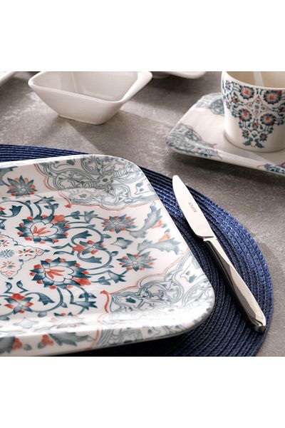 Schafer Elsa Breakfast Set-32 Pieces-Turquoise