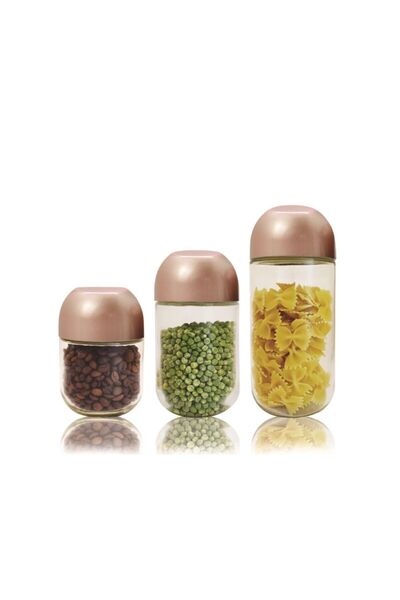 Schafer Best Chef 3 Boy Kavanoz Seti-rose-gold