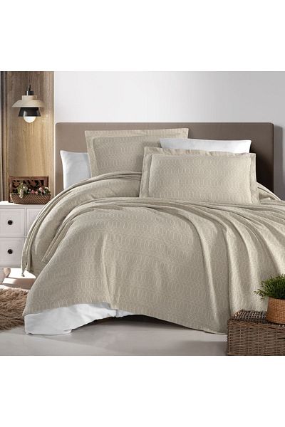 Schafer Home Soren 3 Piece Bed Cover Set 230X240 - Beige