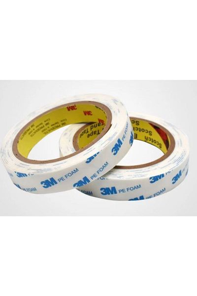 Hdg 3m Extra Strong Double Sided Foam Tape White - 15 mm Width - 9 Meters