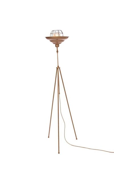 Umur Aydınlatma Tripod Dayton Şapkalı Tel Detaylı Bakır Eskitme Lambader