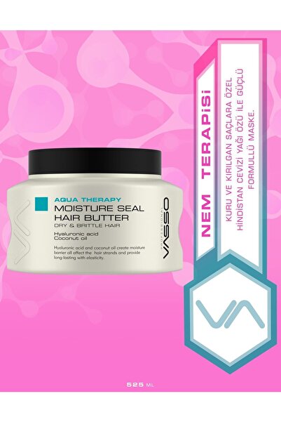 VASSO WOMEN Hindistan Cevizi Yağı Özlü Nem Yükleme Saç Maskesi Vasso Aqua Therapy 525 ml
