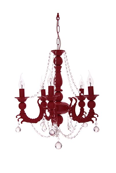 Umur Aydınlatma Eleganza 5'li Kırmızı Avize Sarkıt