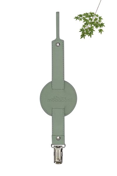 MODAPATİK Genuine Leather Pacifier Strap Water Green Balloons