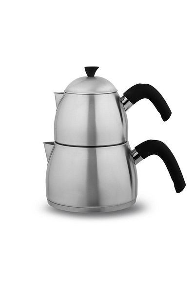 Schafer Wide Metal (o.boy) Teapot Set-4 Pieces-black