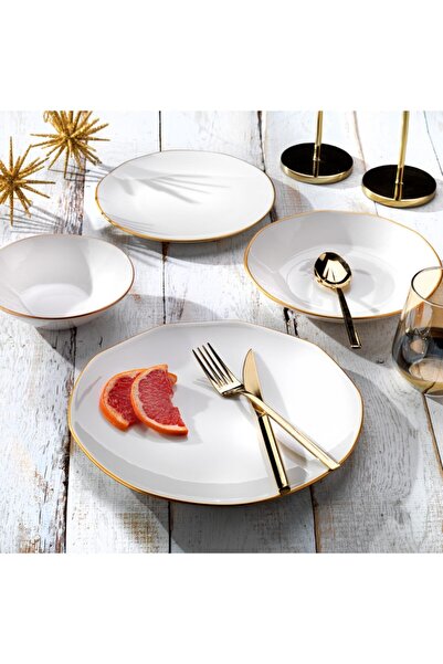 Schafer Mina Yemek Takımı-24 Parça-altın