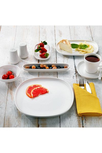 Schafer Favor White Breakfast Set - 36 Pieces