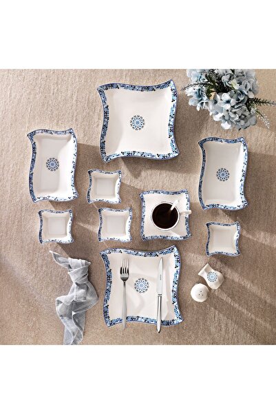 Schafer Twist Kahvaltı Takımı-32 Parça-Mavi