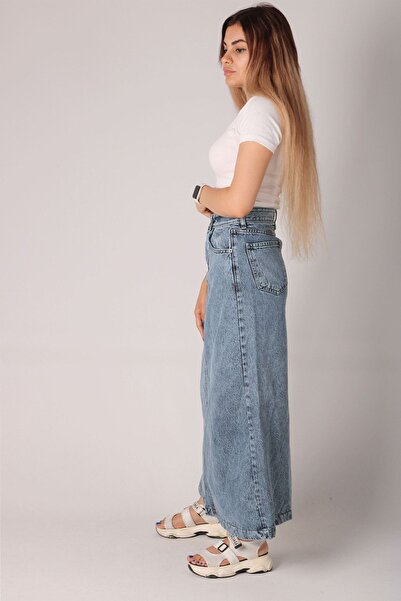 viking's line mavi kadın tesettür etek