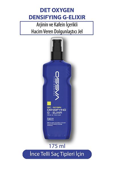 VASSO WOMEN Vasso Densifying G-Elixir 175 ml - Volumizing and Plumping Gel Containing Arginine and Caffeine