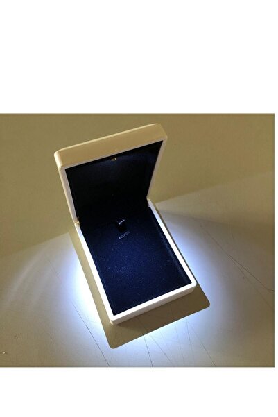 ÖZER KUTU Işıklı Kolye Kutusu Beyaz