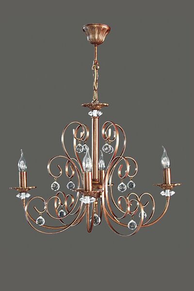 Avize çarşısı Laura 4 Kollu Avize Bordo Patine