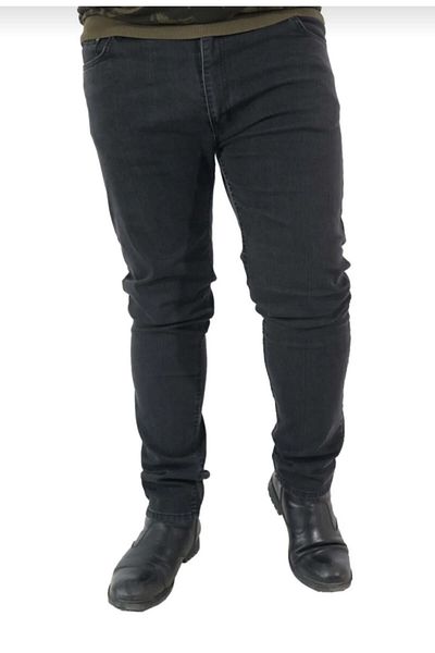 ClaSs fashion Men's Lycra Pipe Leg Oversize Large Size Smoked Jeans