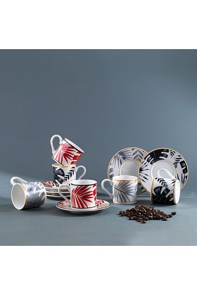 Schafer Fun 6-Person Coffee Cup Set-12 Pieces-Multicolor