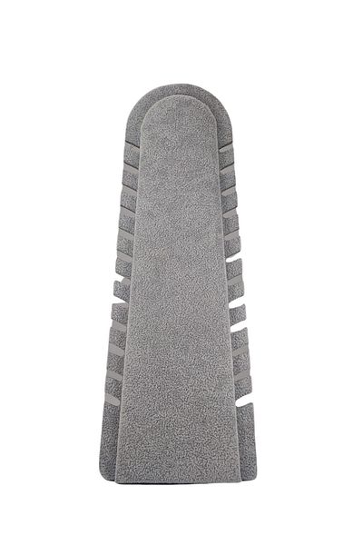 ÖZER KUTU Standing Necklace * Chain Stand Gray Suede