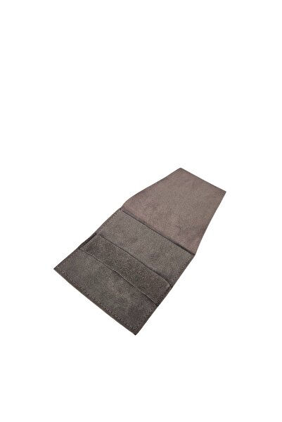 ÖZER KUTU Kadife (Kemerli)Süet Kese Antrasit 10 Adet 8x8 Boy Takı, Altın Kesesi