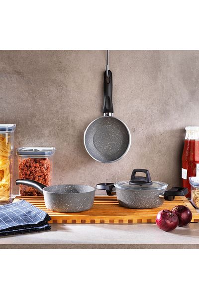 Schafer Piccola Deep Pot 14cm+Pan14+Cacheterola14cm-4 Pieces