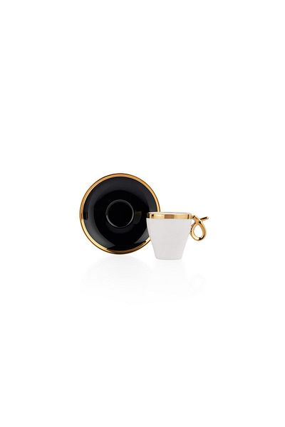 Schafer Vien 6-Person Coffee Cup Set 12 Pieces-White/Black