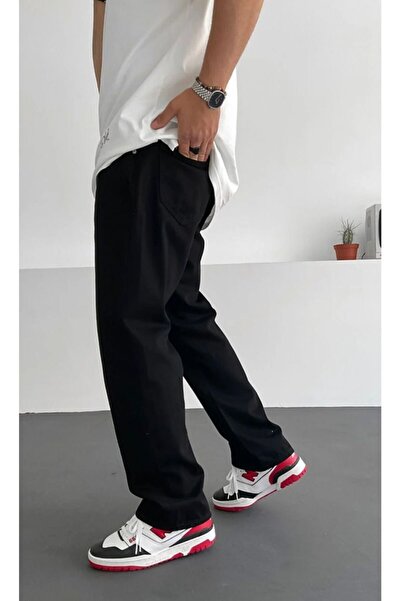 viking's line Erkek Siyah Baggy Pantolon