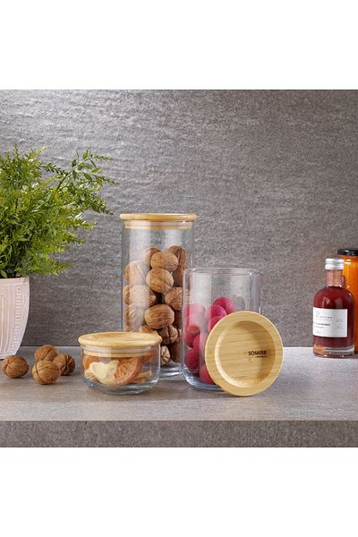 Schafer Vera 3-Piece Glass Storage Set 6 Pieces
