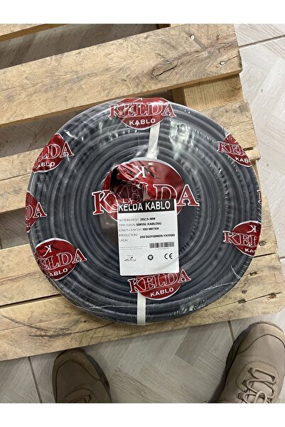 KELDA 3x2,5 mm Ttr Kablo Cca Siyah 100 mt