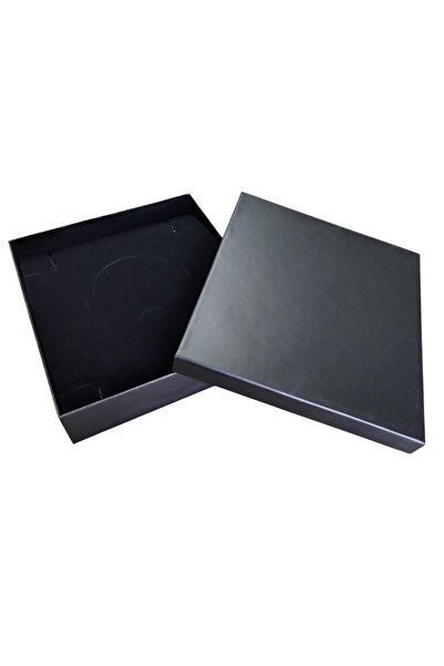 ÖZER KUTU Büyük Set Kutusu Karton Mat Siyah Sert (17x20 Cm) (içi Süngerli)