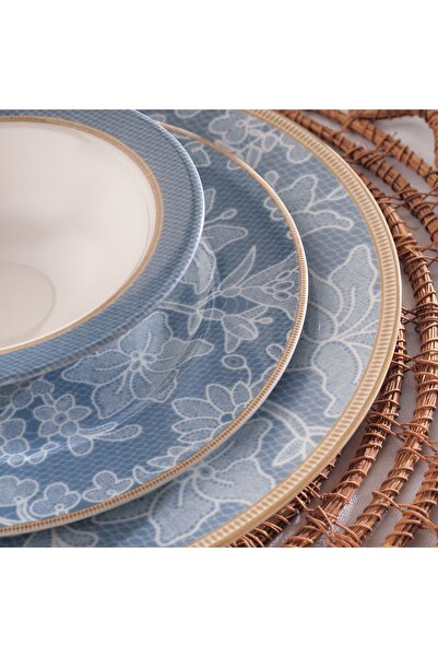 Schafer Volte Yemek Takımı 55 Parça-Mavi