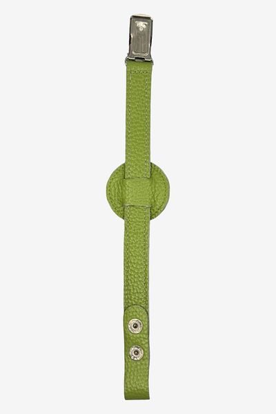 JMB Just My Baby Green Reversible Leather Pacifier Strap - Heart Figure