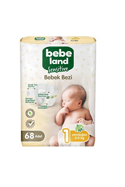 Bebeland Sensitive Bebek Bezi Yenidoğan 1 Numara 68 Adet