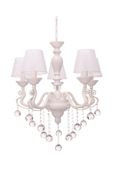 Umur Aydınlatma Lucca 5'Li Beyaz Abajurlu Avize,Yeni Ürün!!!