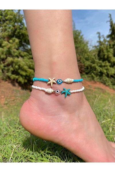 Beykan Anklet Seashell Set of 2