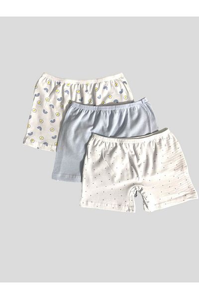 elmas kids Girl's Cotton Floral Polka Dot Patterned 3-pack Boxers