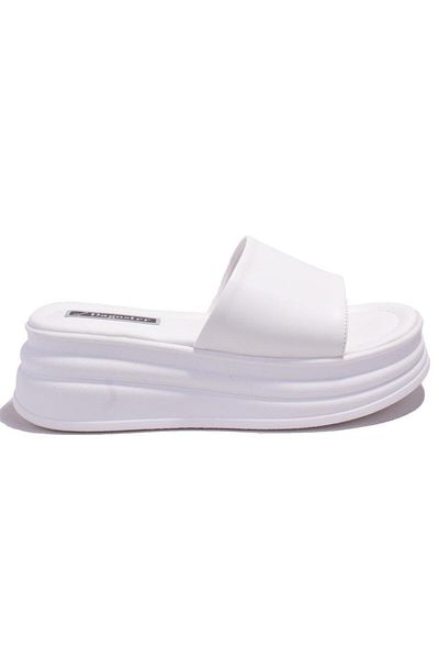 DAGOSTER Papuci de damă cu toc sport alb - DZA07- 1241302 CN