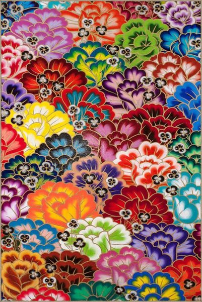 Rugs Modern Halı Covor decorativ lavabil cu tematică florală „Pădure cu flori...