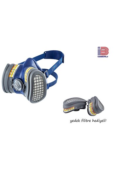 GVS Spr580 Yeniden Kullanılabilir Abe1p3 Yarım Yüz Maskesi S/m Filtre Ile Ber...