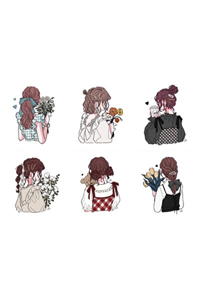 LikyaDükkan Desen Femeie Fată Fată Design Special Autocolant Autocolant Decal