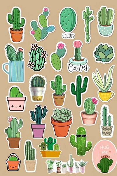 LikyaDükkan Cactus Cactus Design special autocolant autocolant